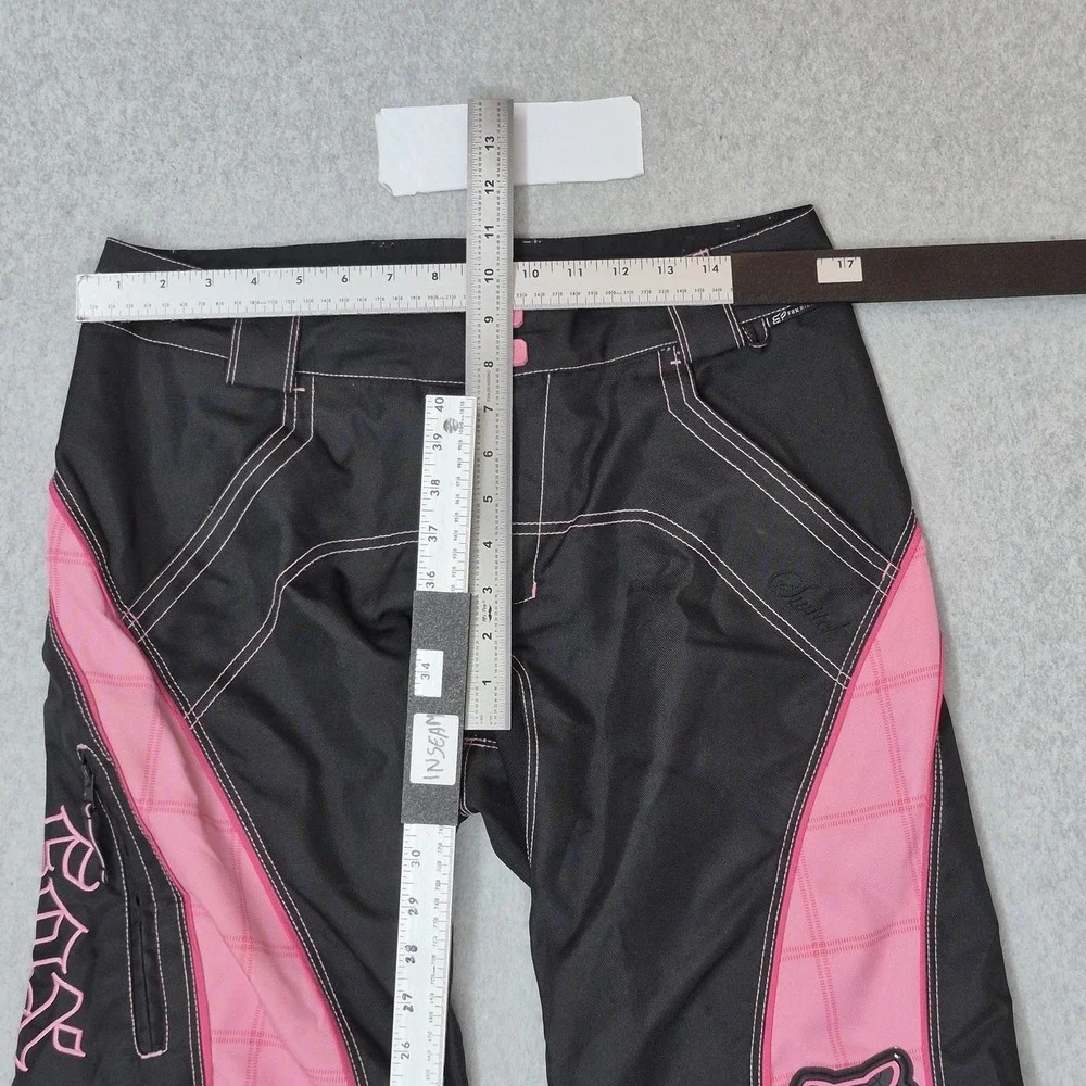 Fox Racing Women Pants 9/10 Black Leather Polyester Switch Motocross Dirt Bike